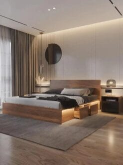 GIƯỜNG GỖ CÔNG NGHIỆP HIỆN ĐẠI | THIẾT KẾ SANG TRỌNG ĐẲNG CẤP