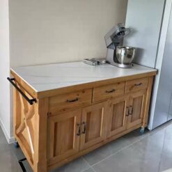 Bàn Đảo Bếp Gỗ Công Nghiệp Phong Cách Tân Cổ Điển BDBKT05012