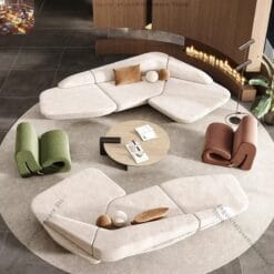 Bộ Sofa Phòng Khách Dạng Cong Phong Cách Hiện Đại - Xưởng Gỗ TTP - SFCONG001