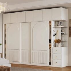 Tủ Quần Áo Gỗ Công Nghiệp -Tủ Áo Cửa Lùa  TPP TQA08