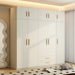 Tủ Áo Gỗ Công Nghiệp - Màu Trắng - Xưởng Gỗ TPP TC0517