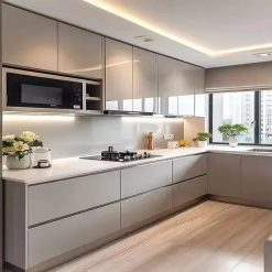 Tủ Bếp Acrylic Bóng Gương Hiện Đại - Xưởng Gỗ TTP - TBHD50916