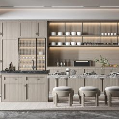 Tủ Bếp Gỗ Công Nghiệp Hiện Đại Có Đèn LED - Xưởng Gỗ TTP - TBHD50910