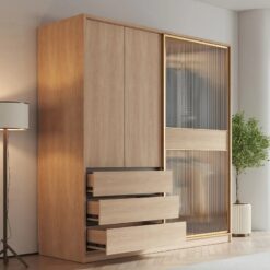 Tủ Áo Gỗ Công Nghiệp - Tủ Quần Áo Cánh Kính TC0515