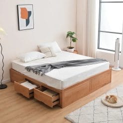 Giường Ngủ Gỗ Công Nghiệp Có Ngăn Kéo 2 Bên - GHD001